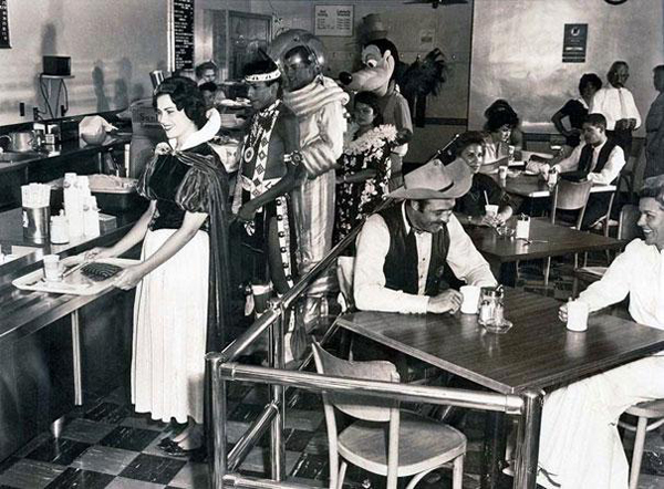 14.) The Disneyland employee cafeteria in 1961.